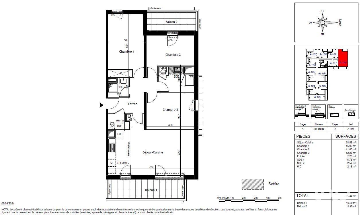 Appartement à vendre, 85m², Tours