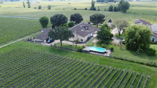 Ejendom Saint Emilion. 380 m2 boligareal og 2800 m2 jord med swimmingpool