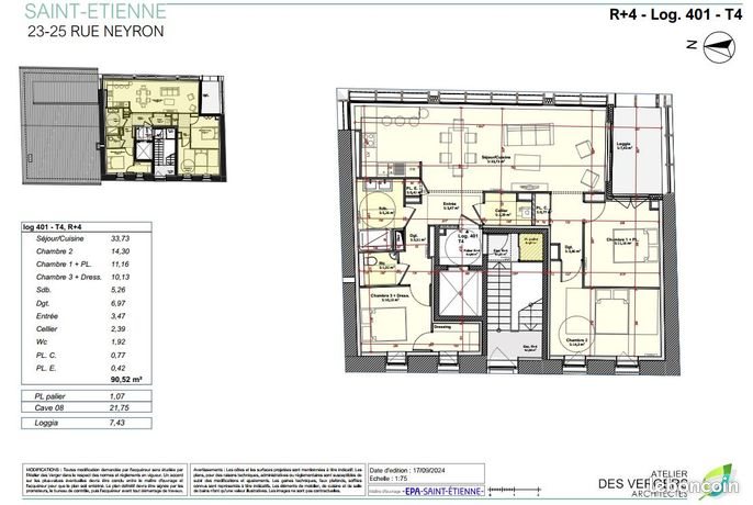Appartement à vendre, 90m², Saint-Etienne