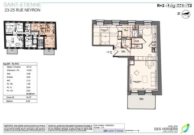 Appartement à vendre, 62m², Saint-Etienne
