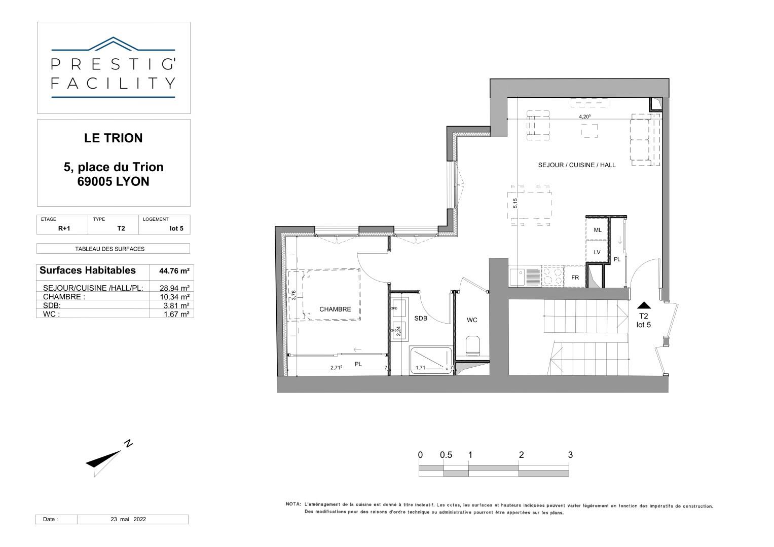 Appartement à vendre, 44m², Lyon 5ème