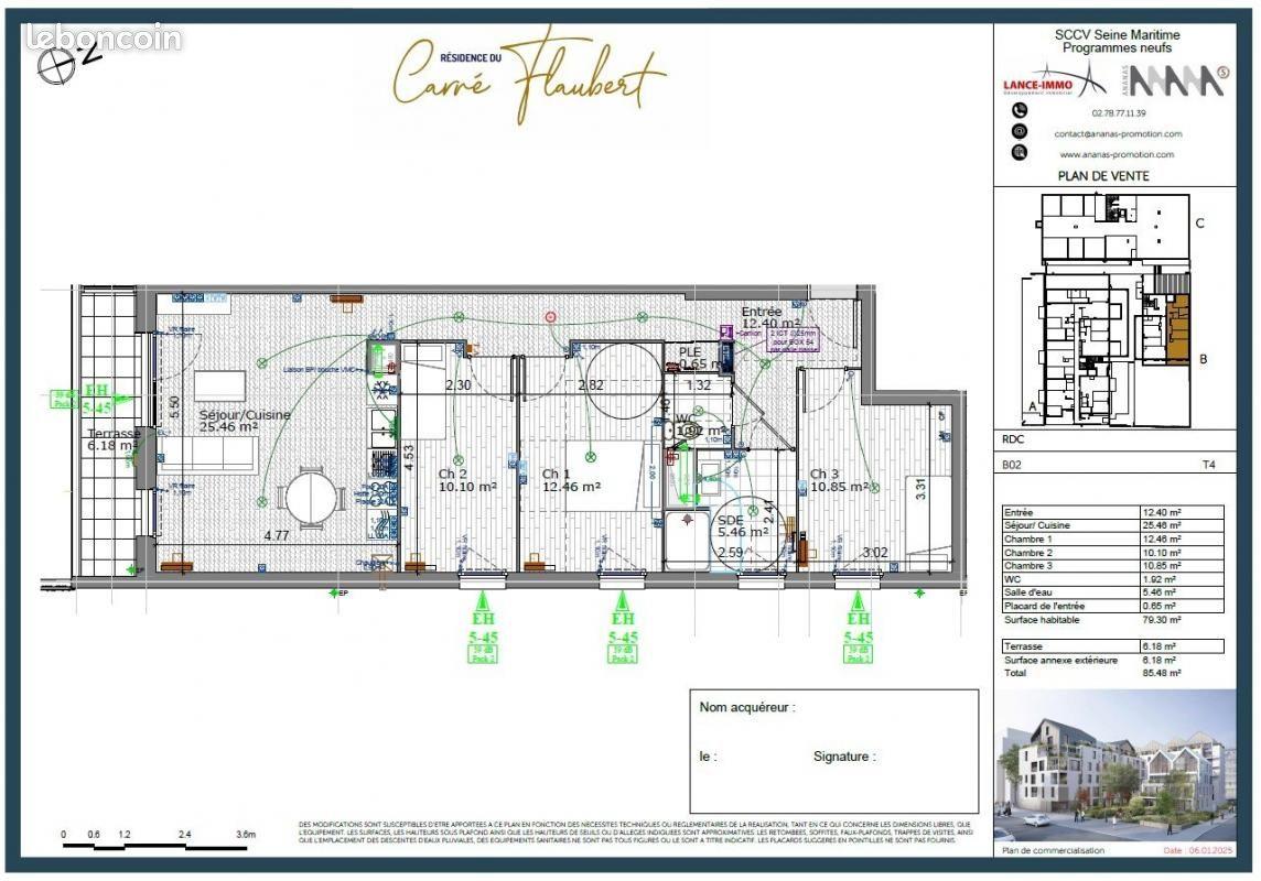 Appartement à louer, 84m², Rouen