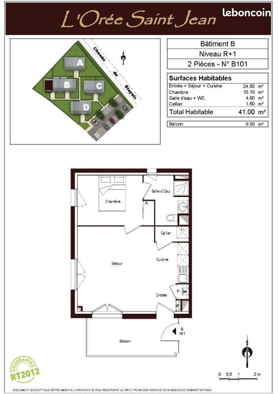 Appartement à louer, 41m², Saint-Jean-d'Illac