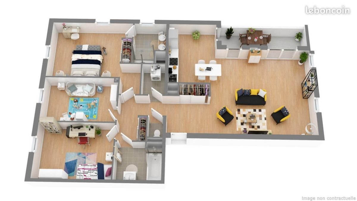Appartement à louer, 117m², Franqueville-Saint-Pierre