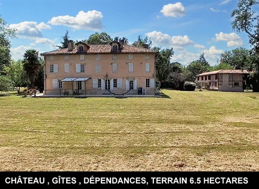Castle, gîtes and outbuildings estate of 6.5 hectares