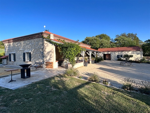 Beautiful stone house in Pujols with swimming pool