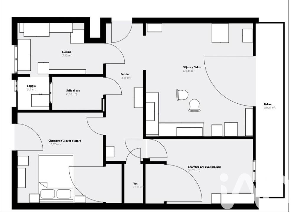 Appartement à vendre, 73m², Toulon