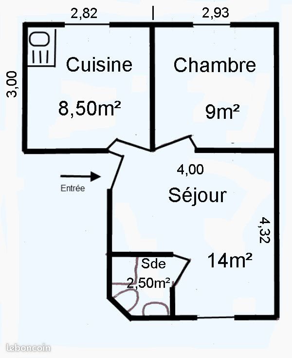 Appartement à louer, 34m², Marseille 6ème