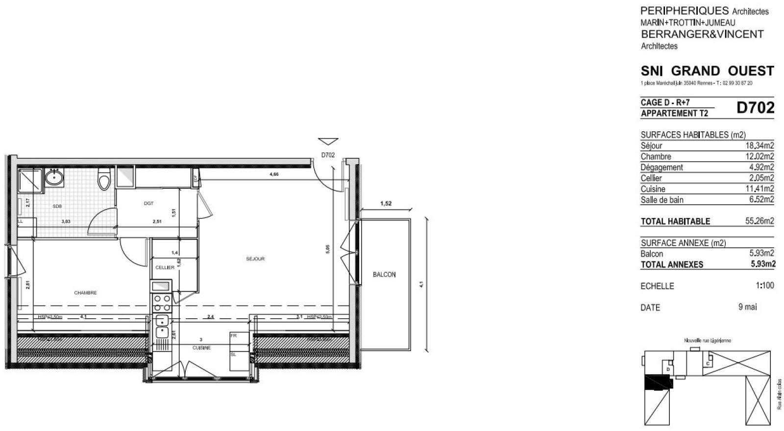 Maison à louer, 54m², Nantes