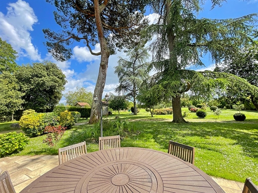 In the centre of the village with an uninterrupted view to the rear over its large grounds, you will