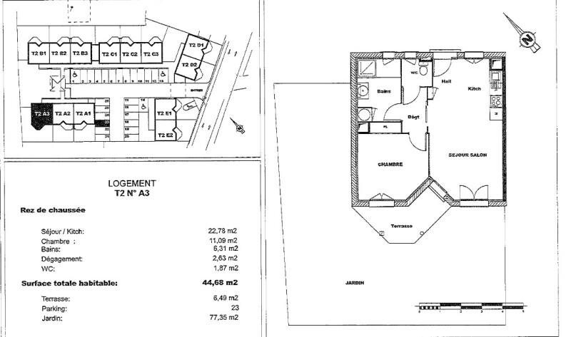 Appartement à louer, 44m², Castelculier