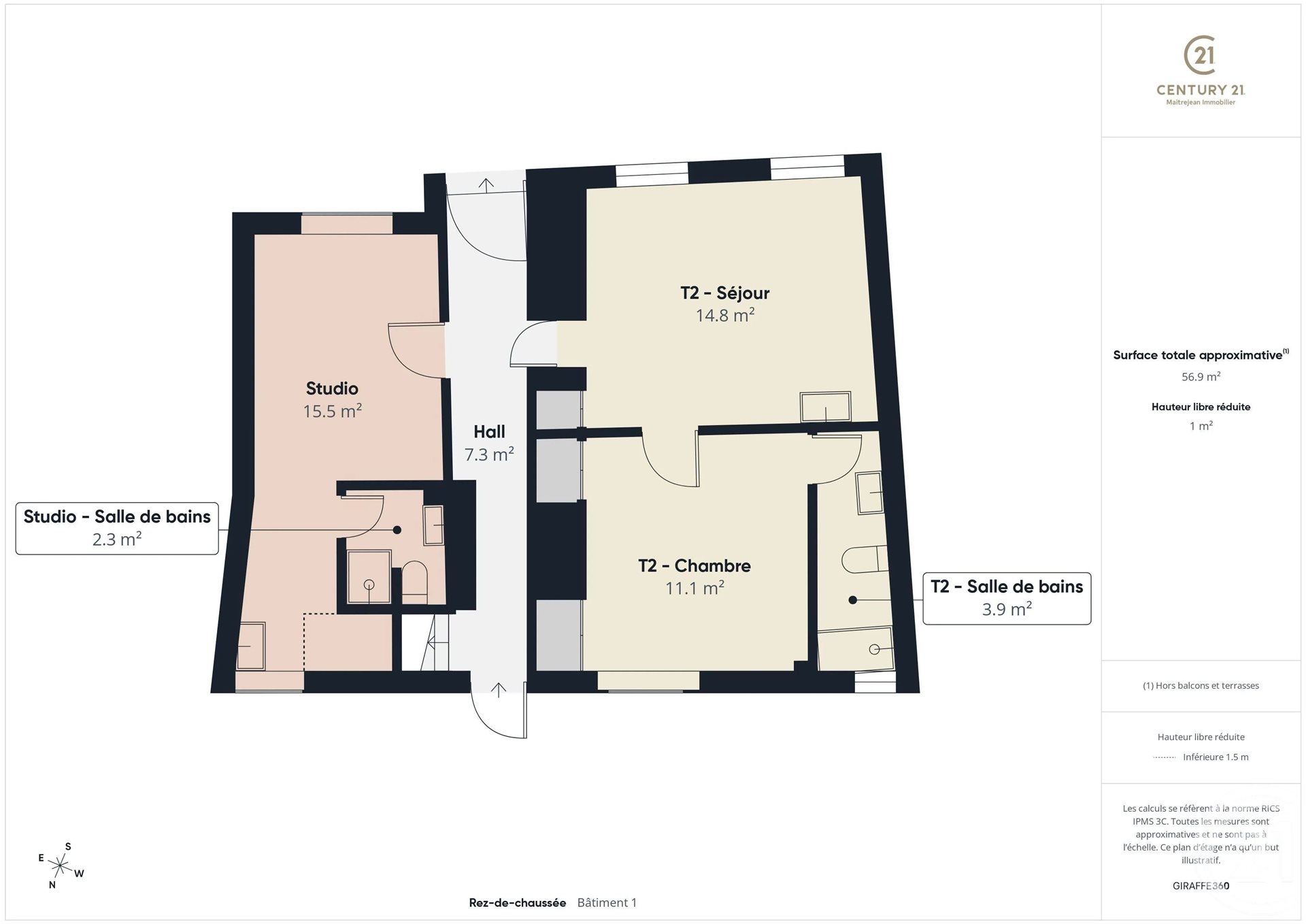 Appartement à vendre, 15m², Auneau