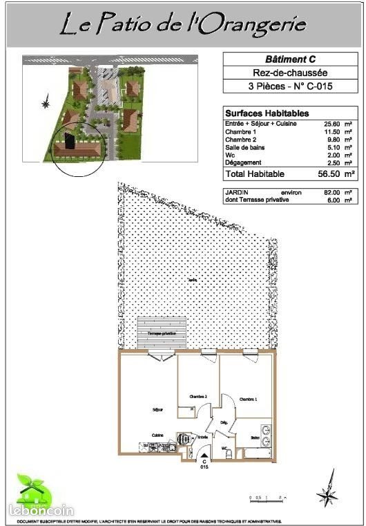 Appartement à louer, 56m², Fargues-Saint-Hilaire