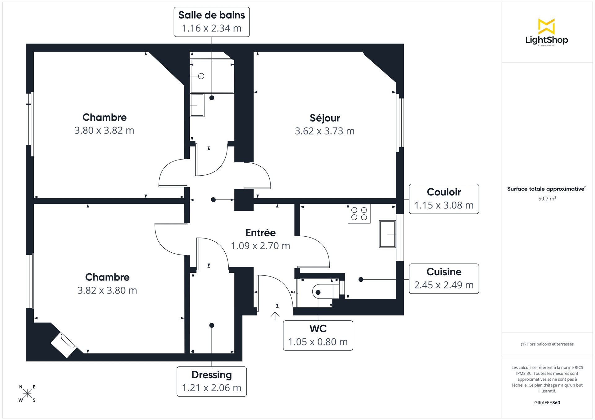Appartement à vendre, 60m², Versailles