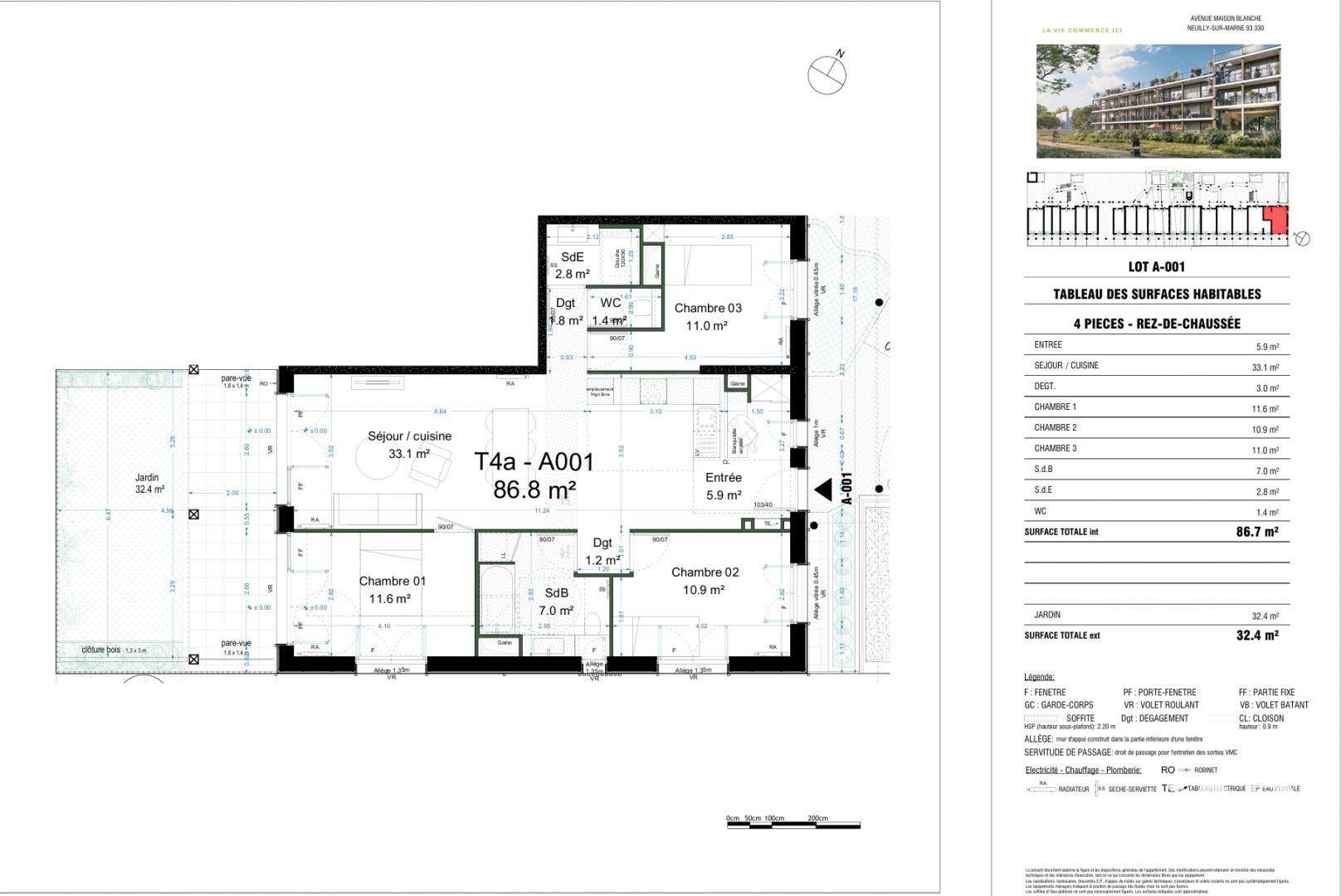 Appartement à vendre, 86m², Neuilly-sur-Marne