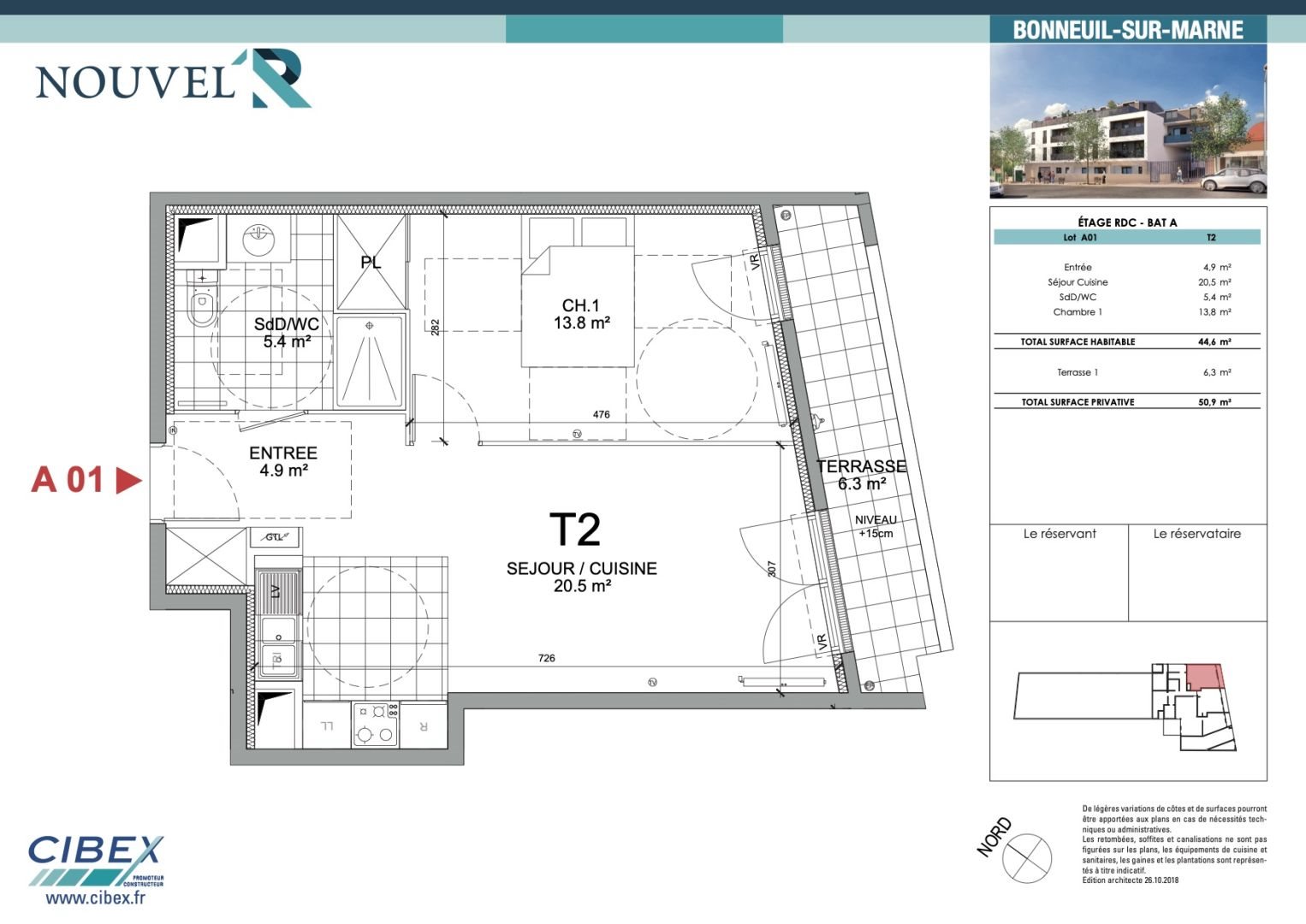 Appartement à louer, 44m², Bonneuil-sur-Marne