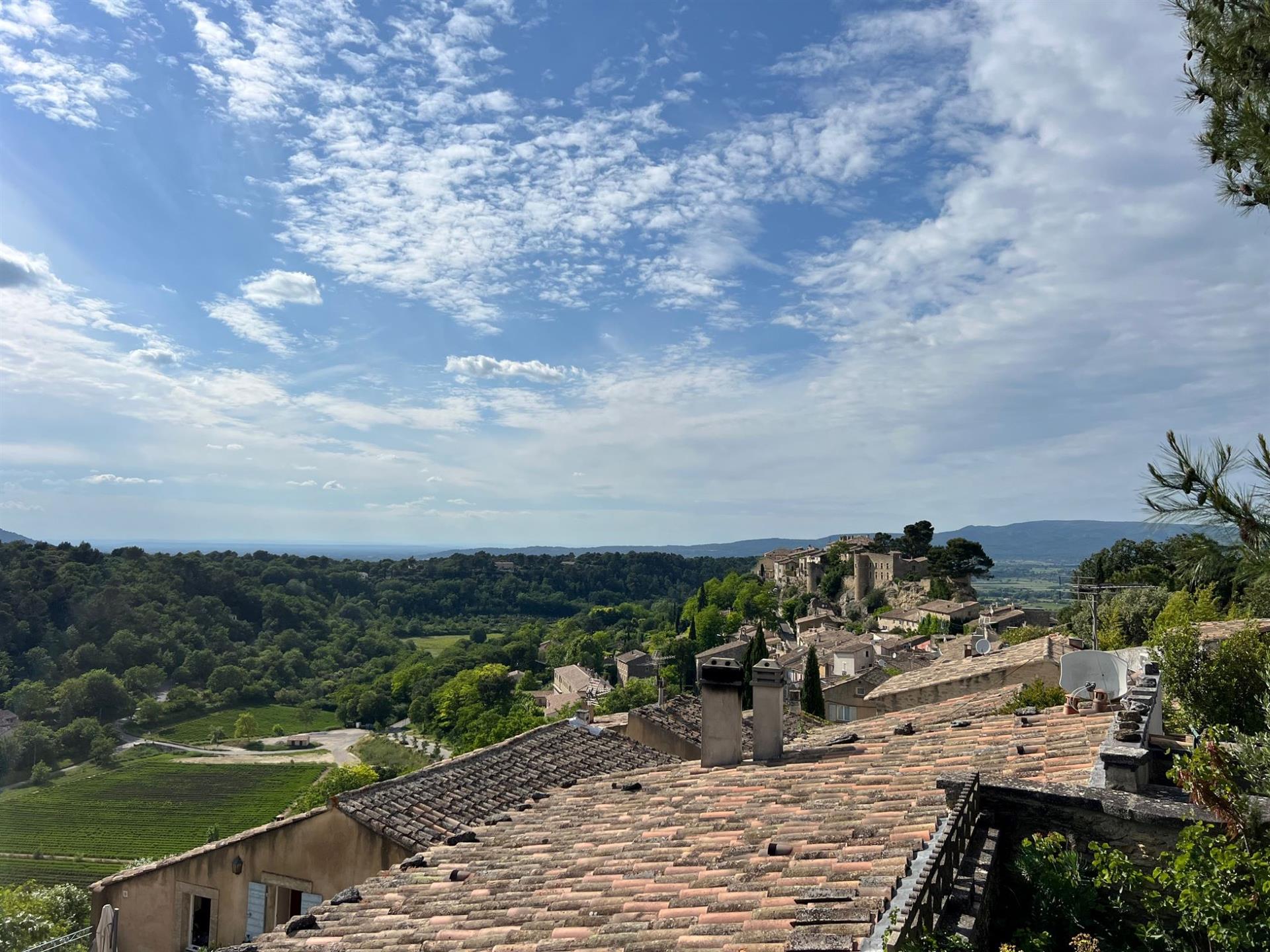 Village house for sale in Ménerbes with 2 house, un nice garden, a swimming pool , a garage, several