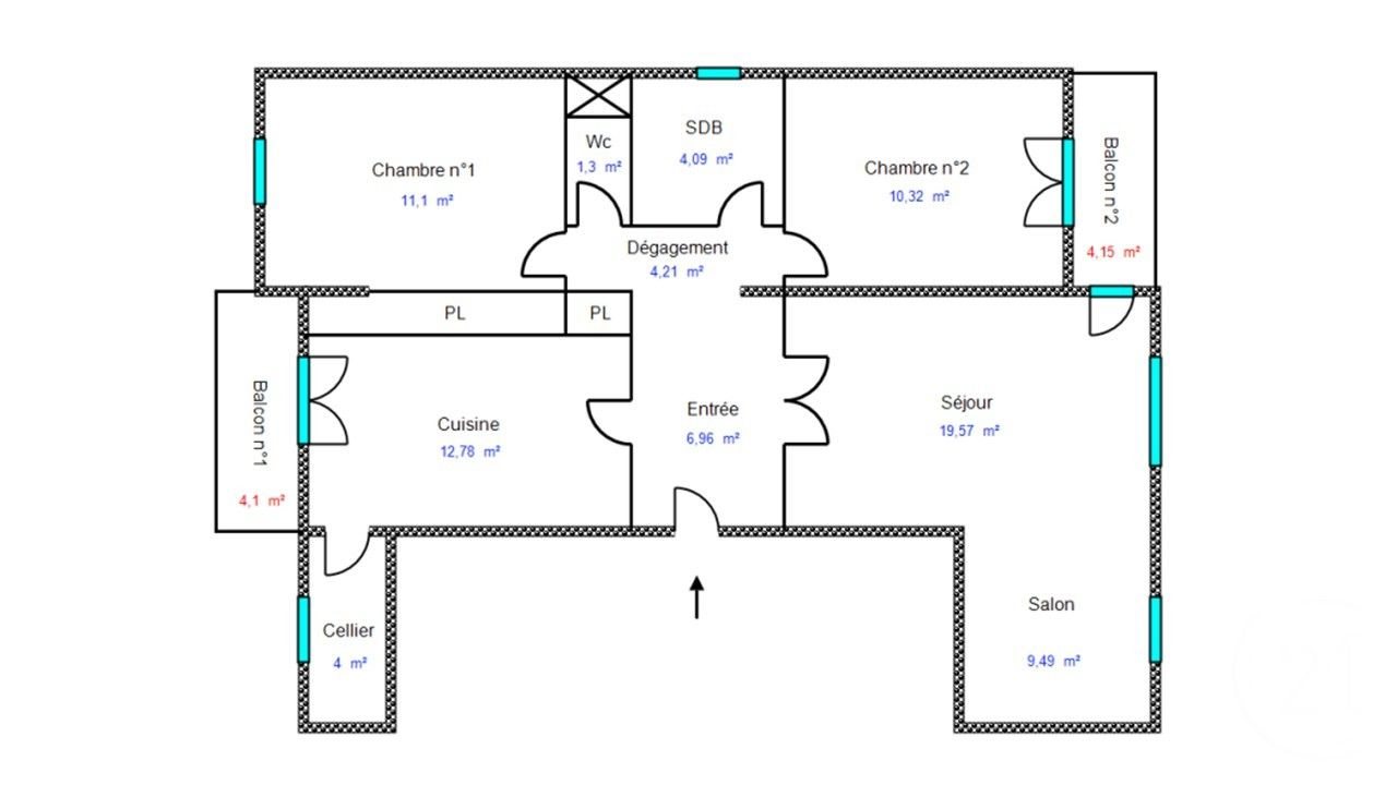 Appartement à vendre, 83m², Péronnas