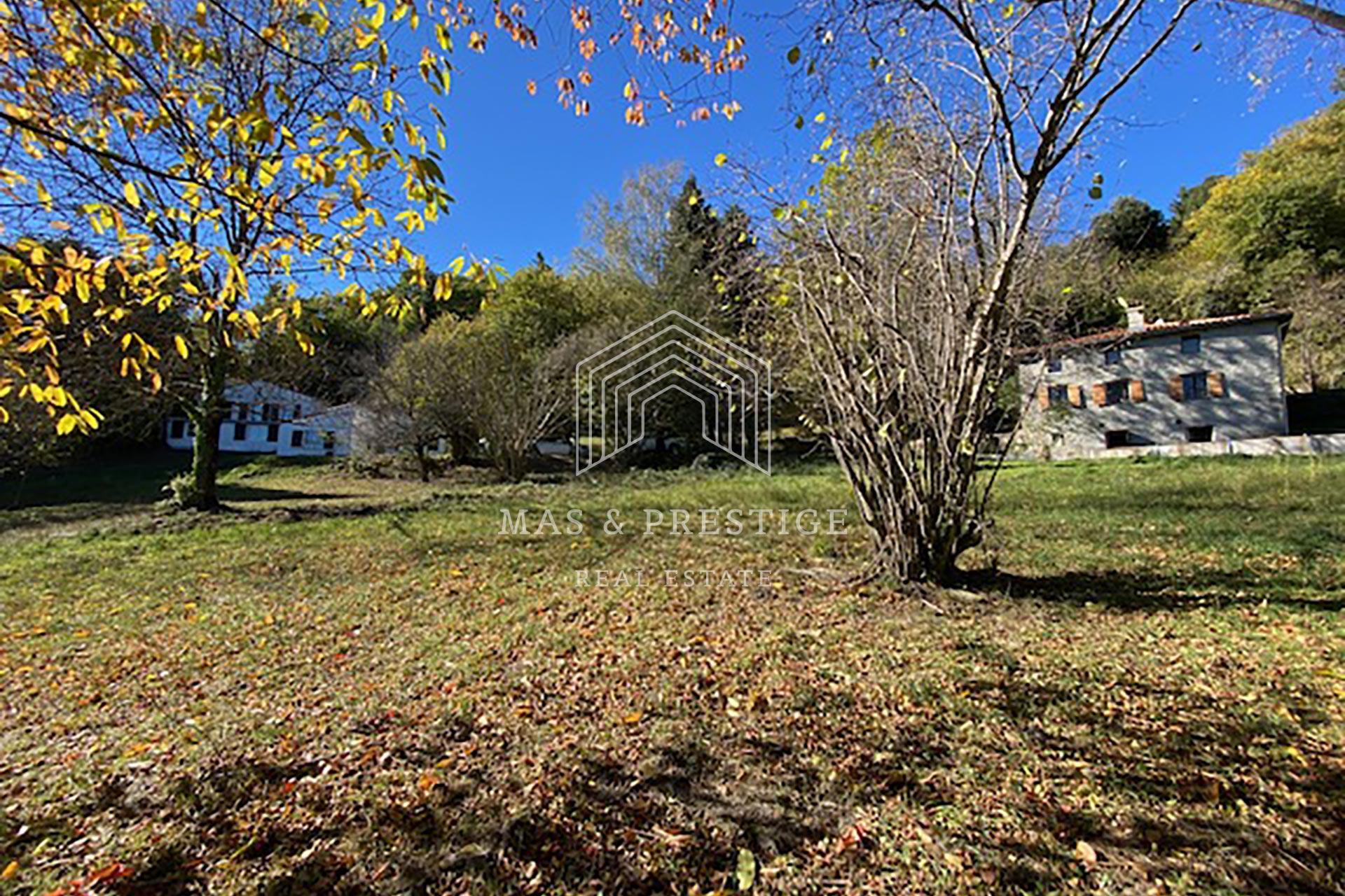 Two farmhouses in a peaceful and green setting