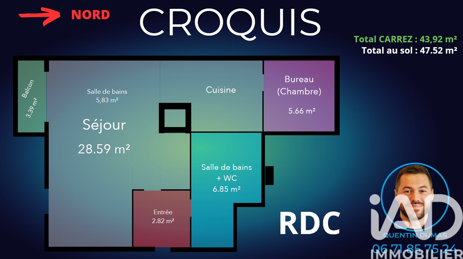 Appartement à vendre, 44m², Biarritz