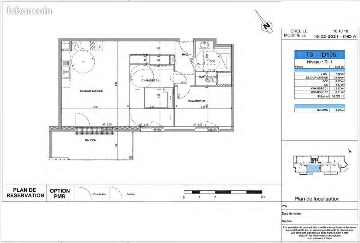 Appartement à louer, 58m², Perrigny-lès-Dijon