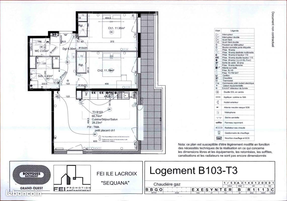 Appartement à louer, 66m², Rouen