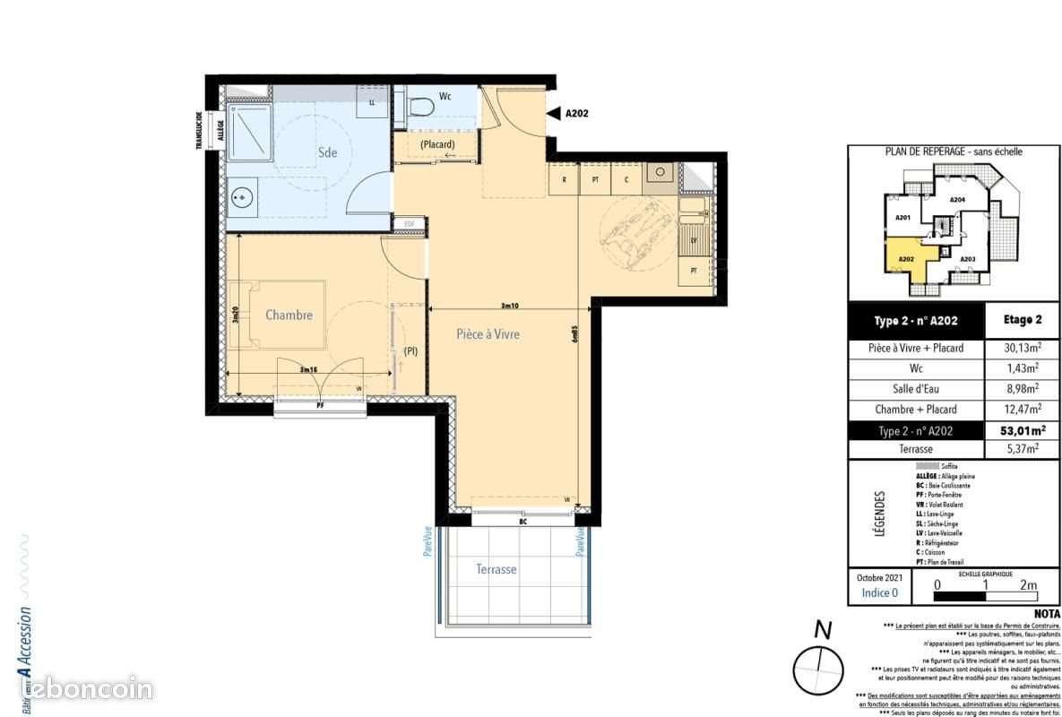 Appartement à louer, 53m², La Chapelle-Saint-Mesmin